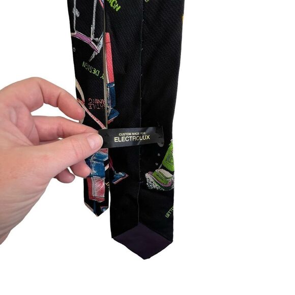 MCM Mid century modern style Electrolux Lux vacuum Silk Tie Necktie! - Picture 7 of 12